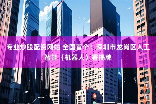 专业炒股配资网站 全国首个！深圳市龙岗区人工智能（机器人）署揭牌
